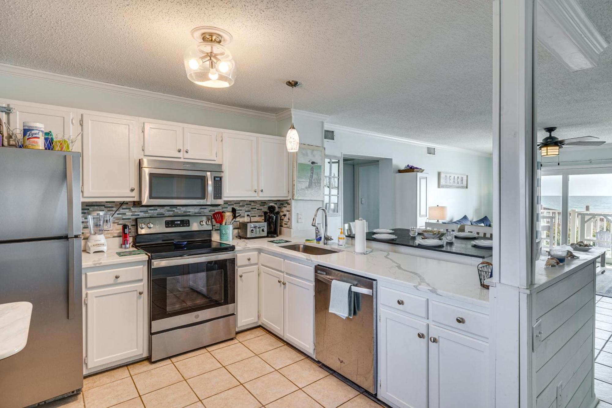 Steps To The Beach Oceanfront Condo With Lanai! North Topsail Beach Eksteriør billede